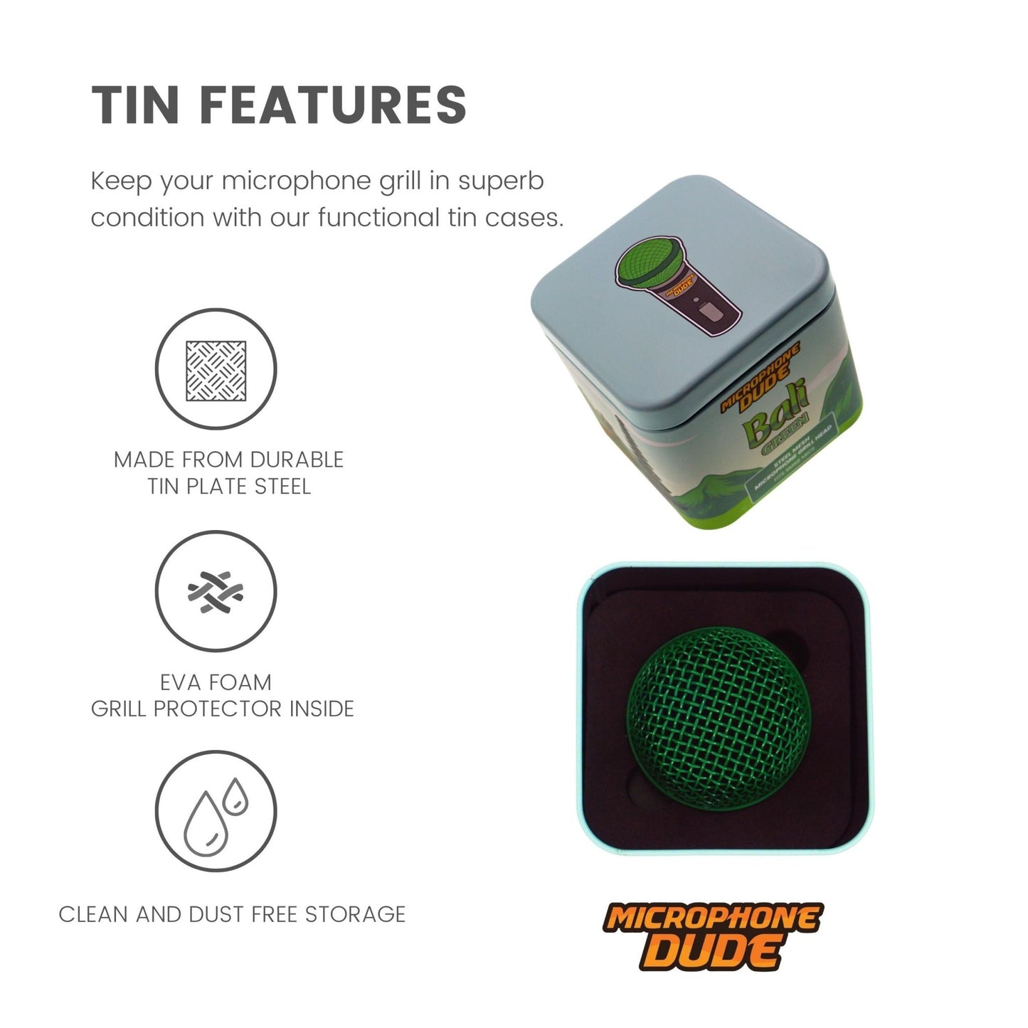 Bali Green - SM58 Replacement Microphone Grille - Microphone Dude