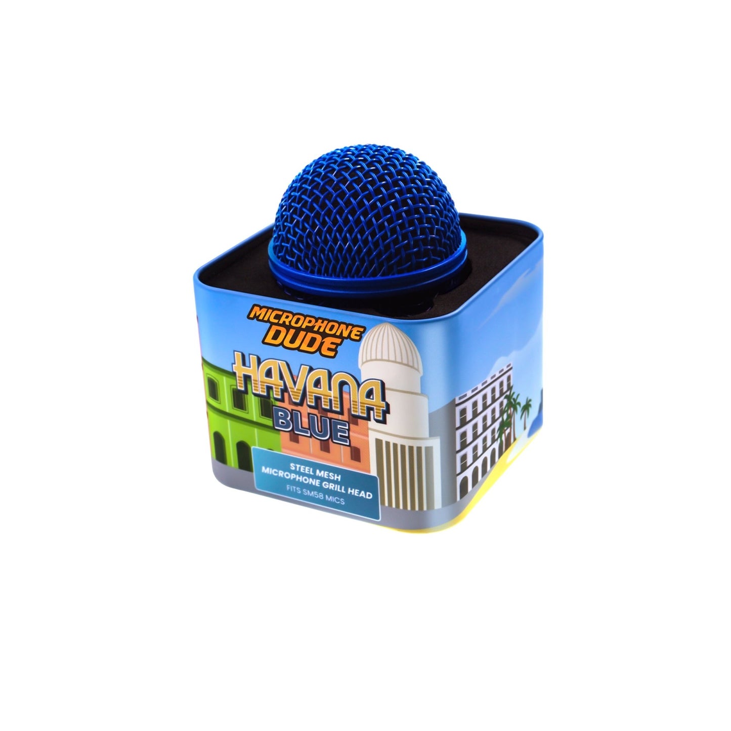 Havana Blue - SM58 Replacement Microphone Grille - Microphone Dude