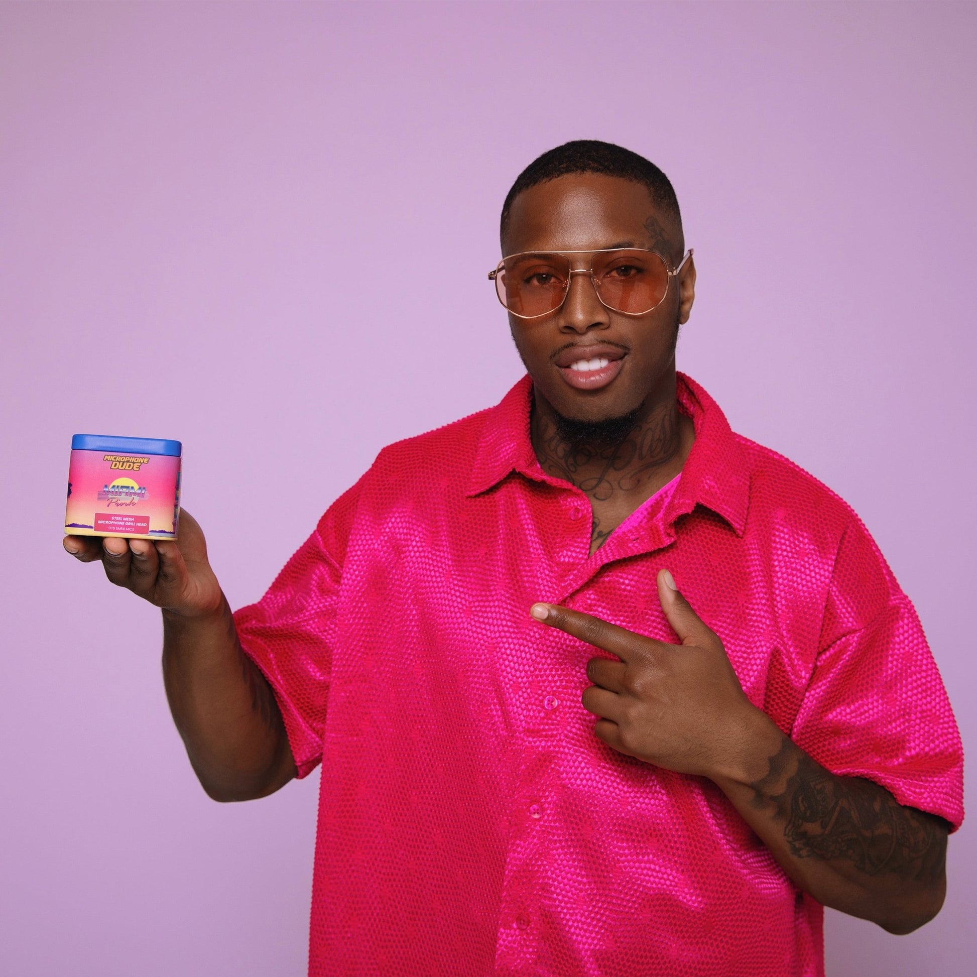 Miami Pink - SM58 Replacement Microphone Grille - Microphone Dude