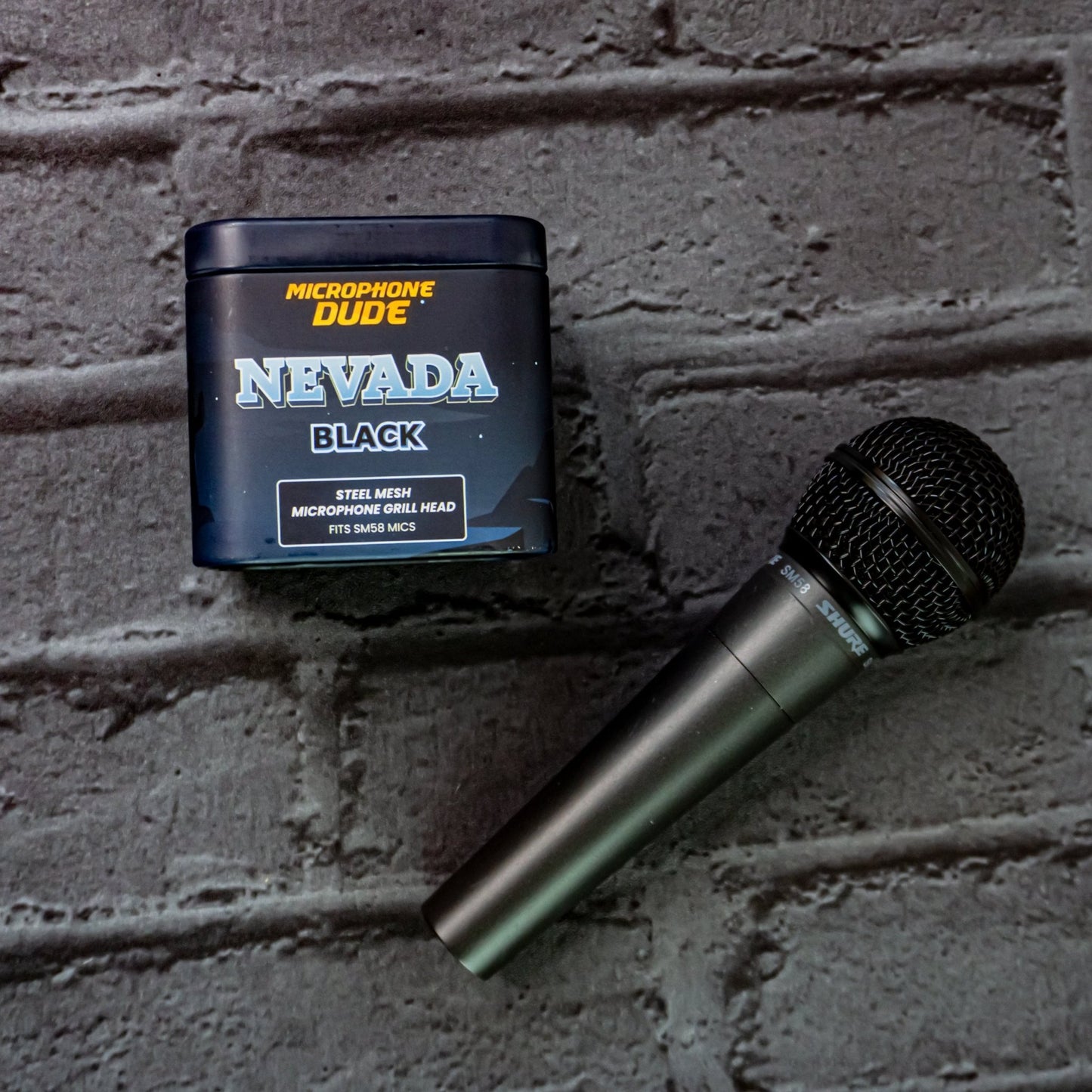 Nevada Black - SM58 Replacement Microphone Grille - Microphone Dude