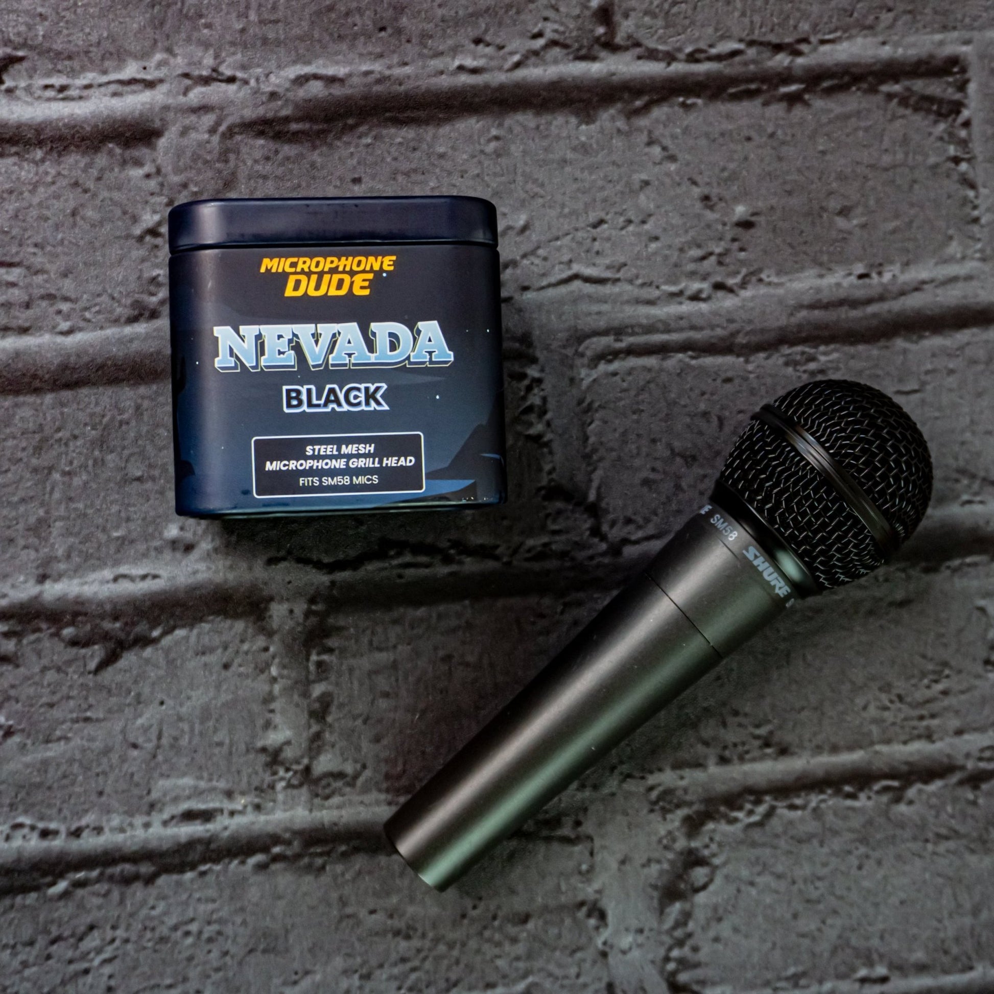 Nevada Black - SM58 Replacement Microphone Grille - Microphone Dude