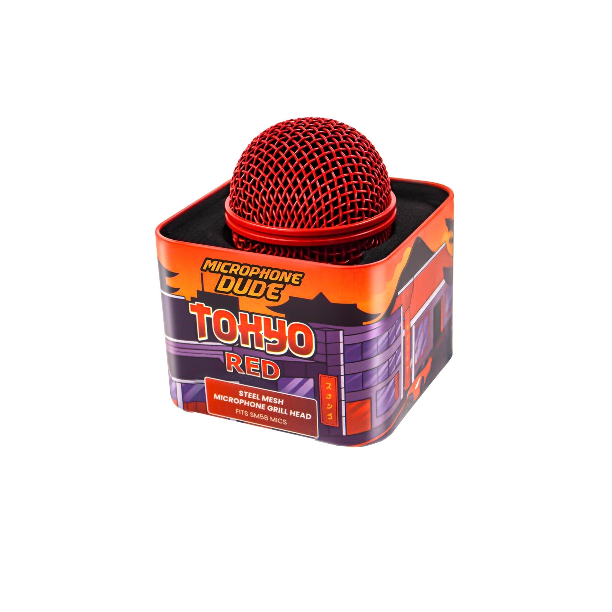 Tokyo Red - SM58 Replacement Microphone Grille - Microphone Dude