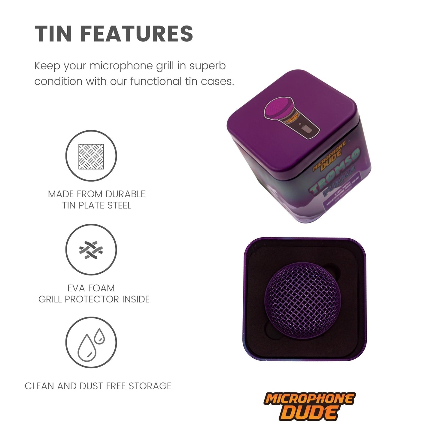 Tromso Purple - SM58 Replacement Microphone Grille - Microphone Dude