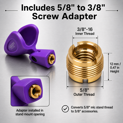 Coloured Microphone Clip Holders for Mic Stands