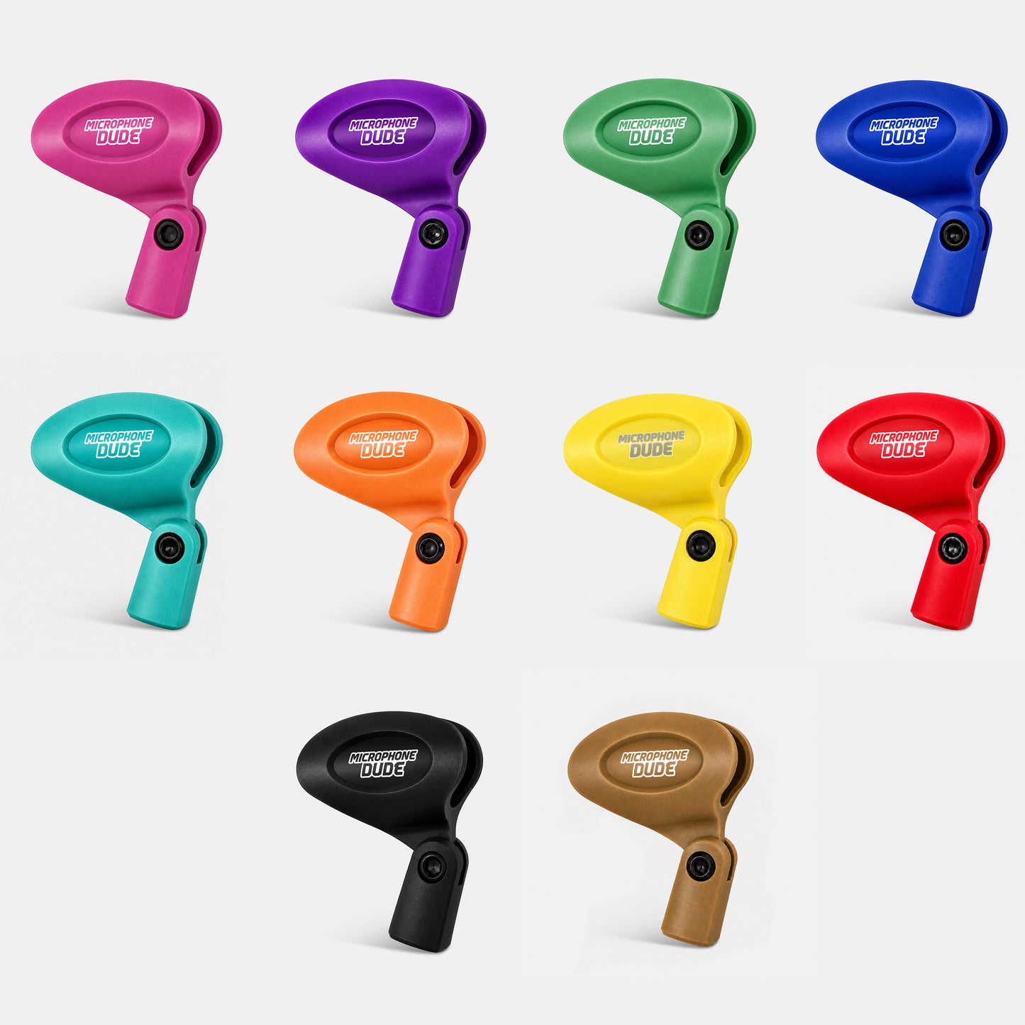 Coloured Microphone Clip Holders for Mic Stands