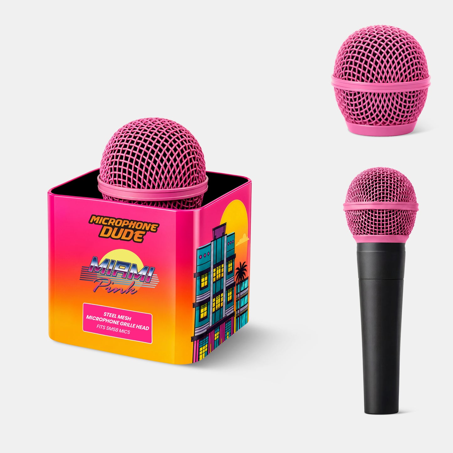 Coloured Replacement Microphone Grilles for Shure SM58, Beta 87A & Sennheiser e945