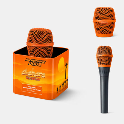Sahara Orange replacement microphone grille compatible with Shure Beta 87A by Microphone Dude