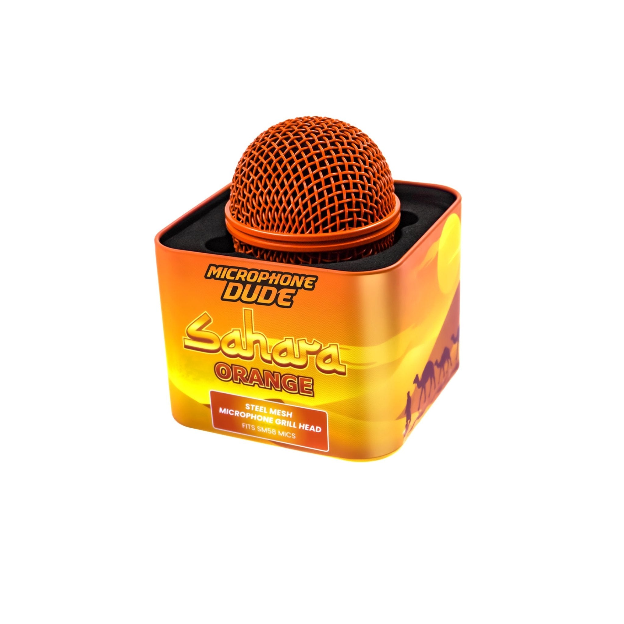 Sahara Orange Shure SM58 Replacement Colour Microphone Grille