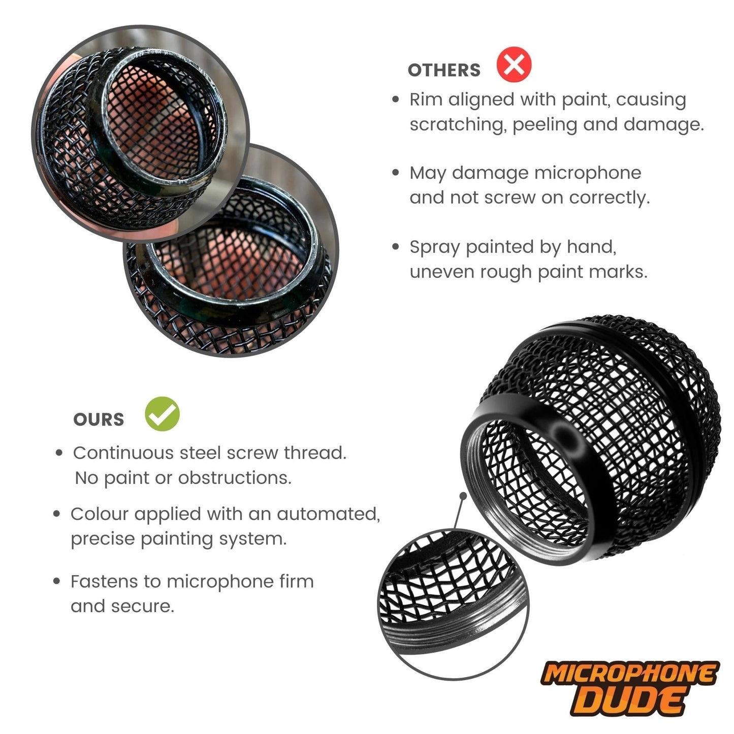Sahara Orange - SM58 Replacement Microphone Grille - Microphone Dude