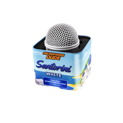 Santorini White - SM58 Replacement Microphone Grille - Microphone Dude